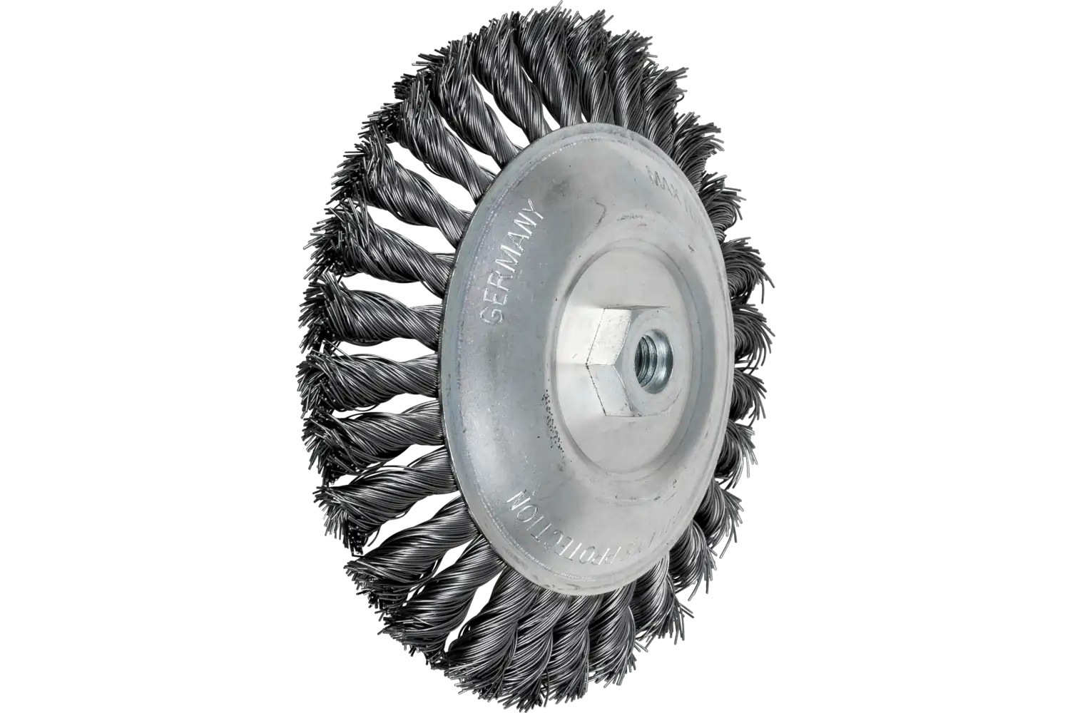 Picture of Pferd Knot Wire Bevel Brush 7" Dia. .020 Carbon Steel 5/8-11 Thread